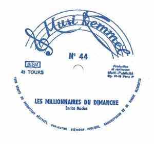 Unknown Artist - Les Millionnaires Du Dimanche