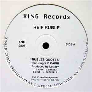 Reif Ruble - Rubles Quotes / Hip-Hop (Bronx Keep Creatin' It)