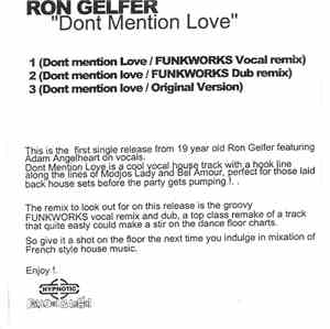 Ron Gelfer - Don't Mention Love