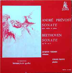 André Prévost, Jacques Verdon, Gilles Manny - Sonate
