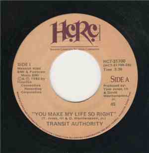 Transit Authority - You Make My Life So Right
