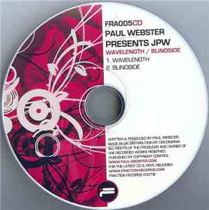 Paul Webster  Presents JPW - Wavelength / Blindside