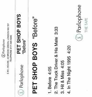 Pet Shop Boys - Before