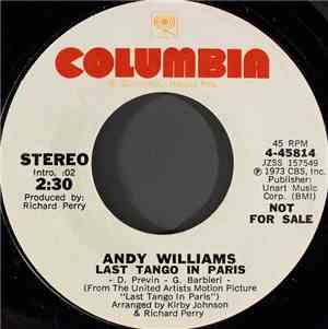 Andy Williams - Last Tango In Paris