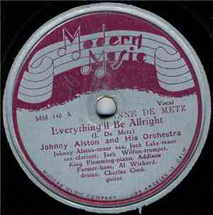 Jeanne DeMetz, Johnny Alston And His Orchestra - Everything'll Be Allright / Ecstacy