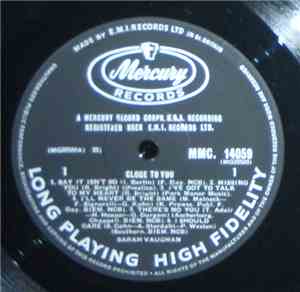 Sarah Vaughan - Close To You