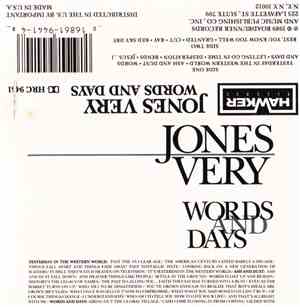 Jones Very - Words And Days