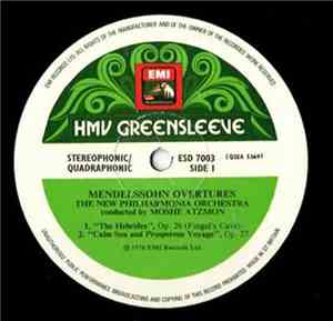 Mendelssohn, New Philharmonia Orchestra, Moshe Atzmon - Mendelssohn Overtur ...