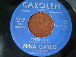 Nina Gaylo With Don Jeris And His Orchestra - Deed I Do