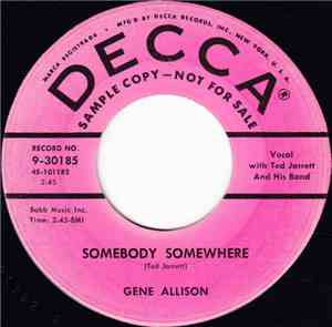 Gene Allison - Somebody, Somewhere / You're My Baby
