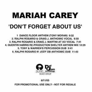 Mariah Carey - Don't Forget About Us