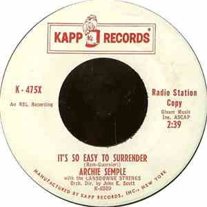 Archie Semple - It's So Easy To Surrender